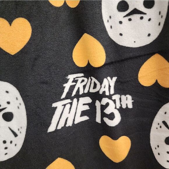 Nwt Women's Plus Size Friday the 13th Halloween Plush Sleep Pants - Picture 5 of 9